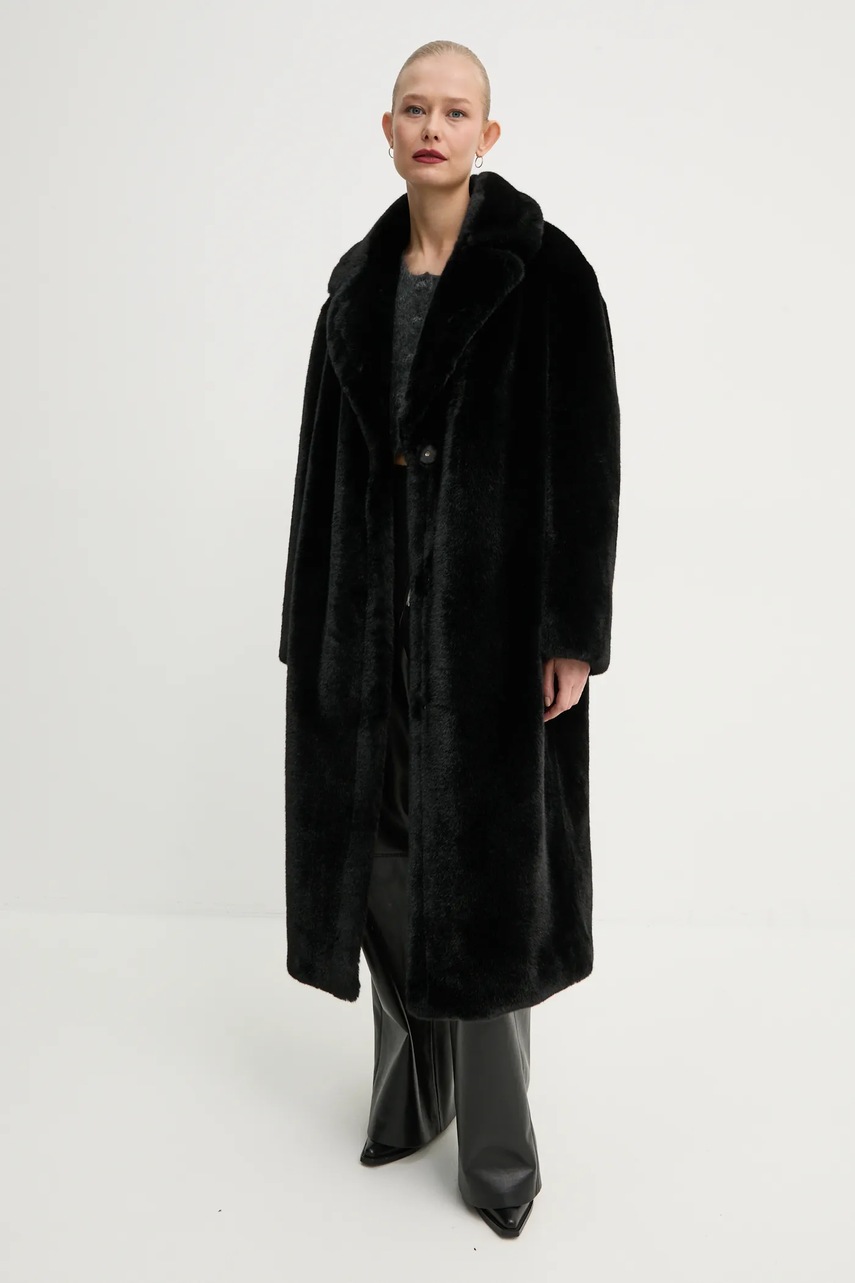 

Палто Stand Studio Maria Coat в черно преходен модел с уголемена кройка 61122-9070, Черен