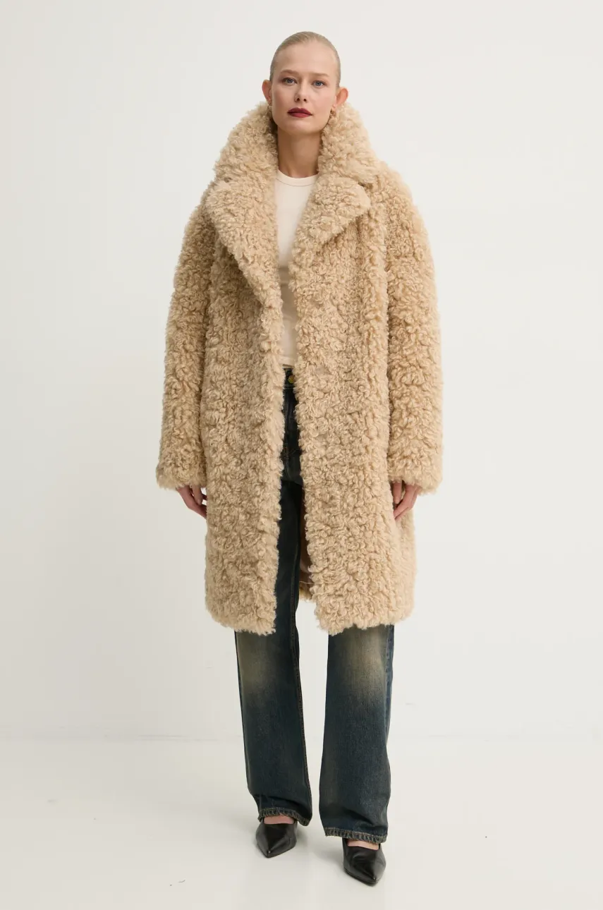 Пальто Stand Studio Camille Cocoon Coat женское цвет бежевый переходное oversize 61137-9061 Пальто Stand Studio Camille Cocoon Coat женское цвет бежевый переходное oversize 61137-9061