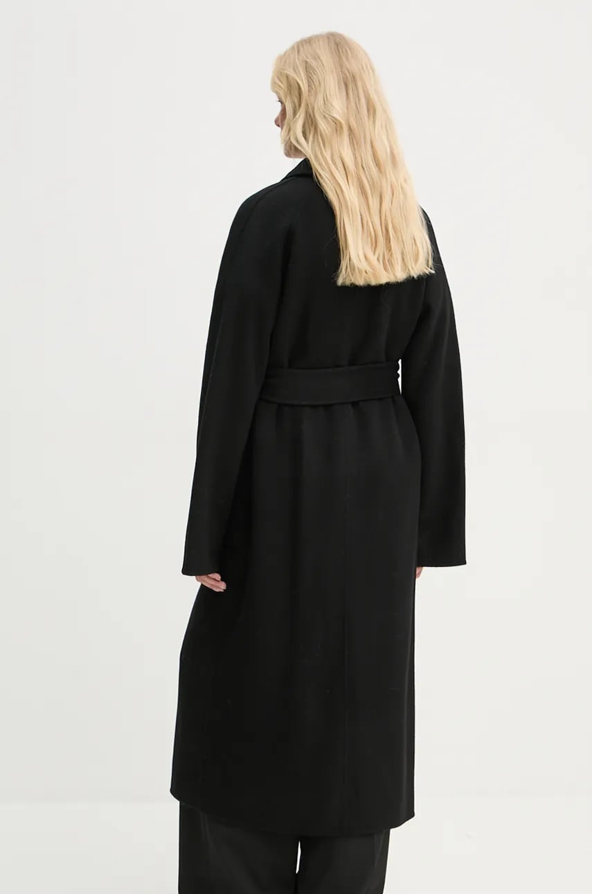 Шерстяное пальто Stand Studio Claudine Long Coat цвет чёрный переходное 61218-8550 Шерстяное пальто Stand Studio Claudine Long Coat цвет чёрный переходное 61218-8550