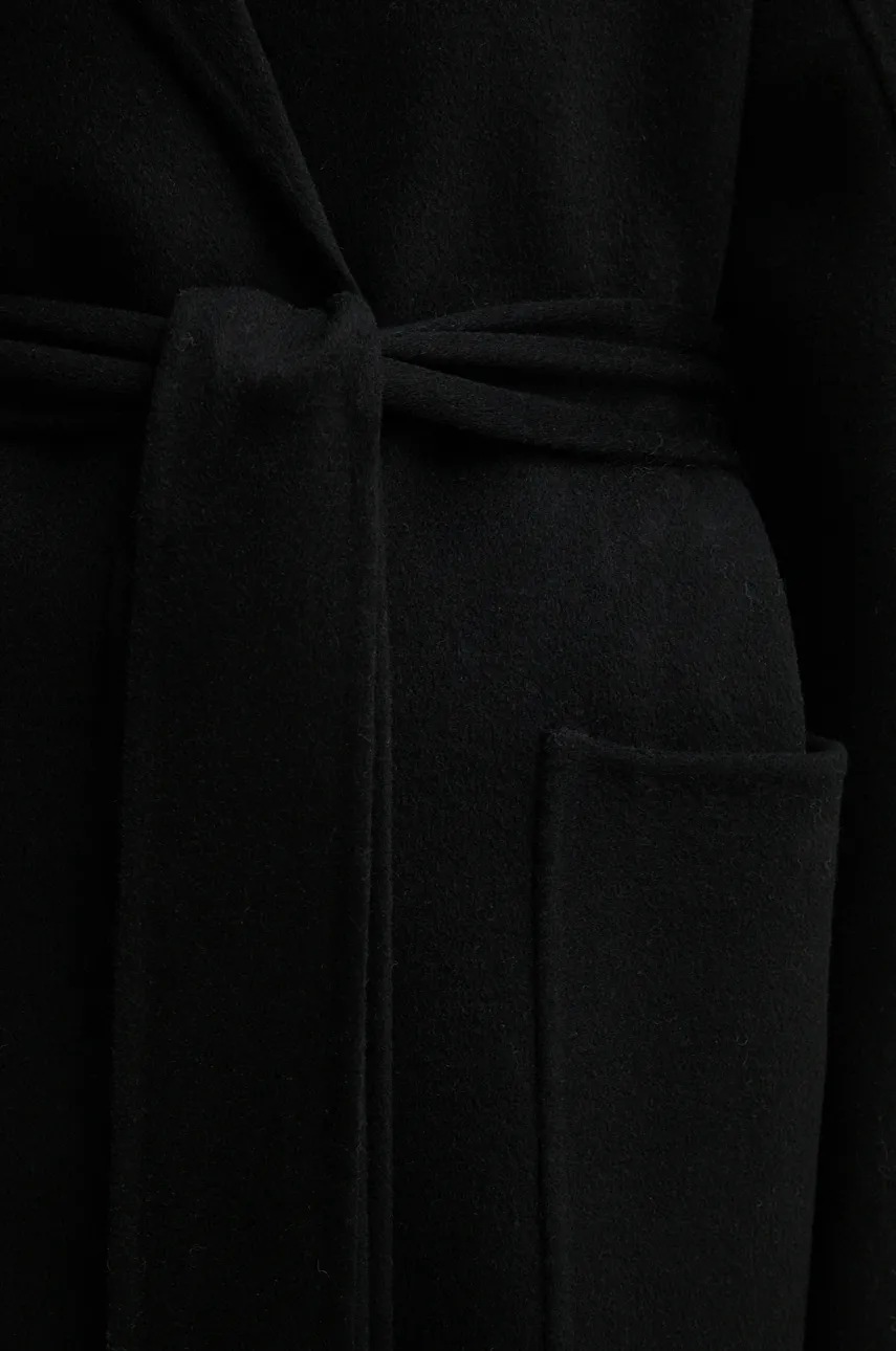 Вовняне пальто Stand Studio Claudine Long Coat колір чорний перехідне 61218-8550 