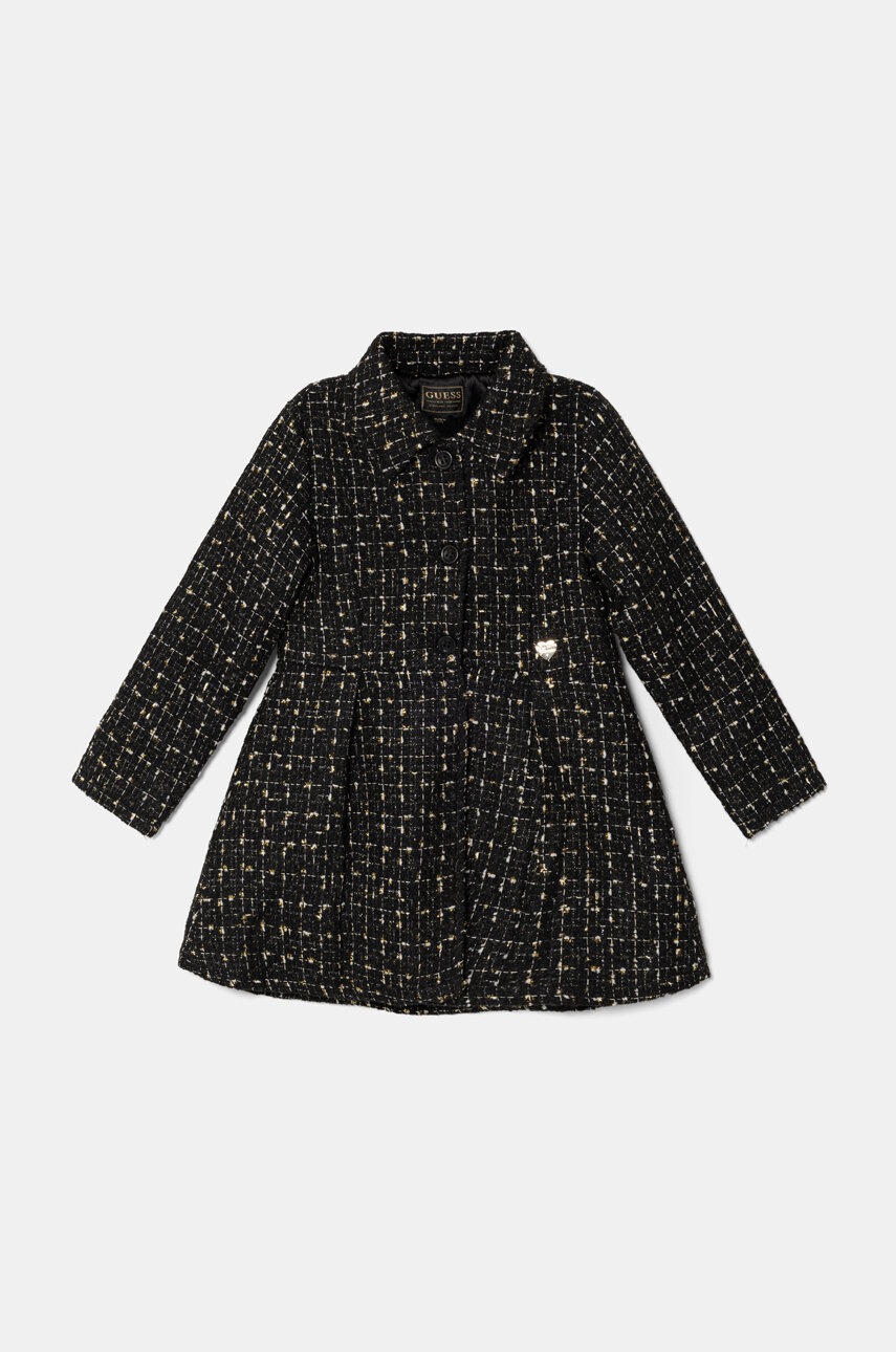 

Детско палто Guess в черно K4BL09 WGSP0, Черен
