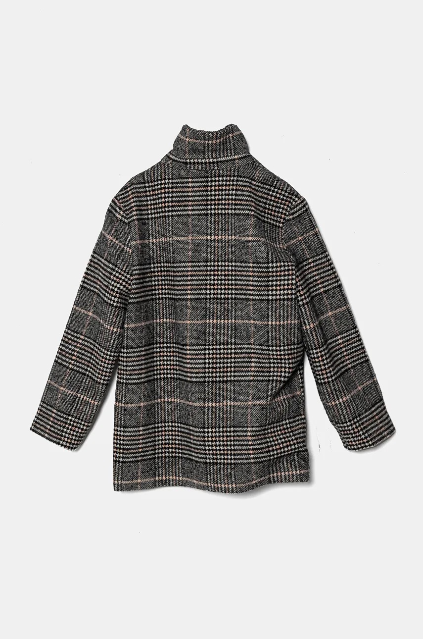 Детское пальто из смесовой шерсти United Colors of Benetton цвет чёрный 2SNQCN04S Детское пальто из смесовой шерсти United Colors of Benetton цвет чёрный 2SNQCN04S