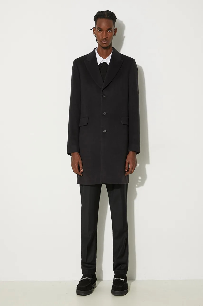 Paul Smith palton de lana culoarea albastru marin, de tranzitie, M1R-222P-J00110 Paul Smith palton de lana culoarea albastru marin, de tranzitie, M1R-222P-J00110