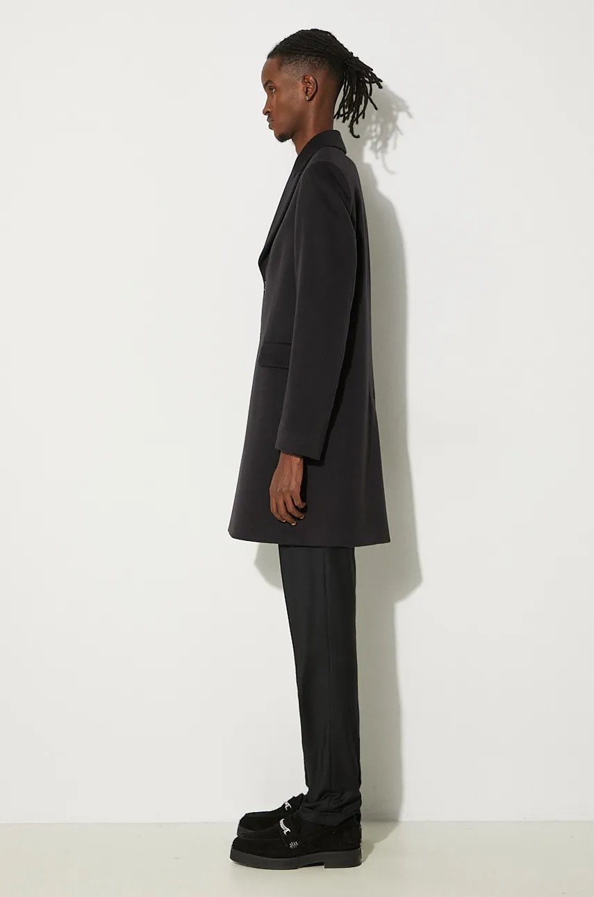 Шерстяное пальто Paul Smith цвет синий переходной M1R-222P-J00110 Шерстяное пальто Paul Smith цвет синий переходной M1R-222P-J00110
