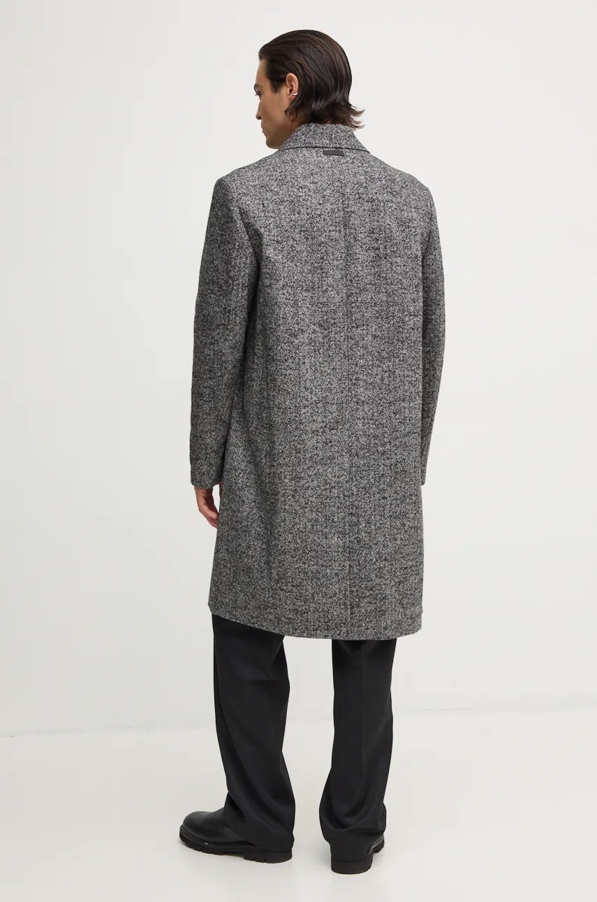 Пальто з домішкою вовни Calvin Klein колір сірий перехідне K10K113275 