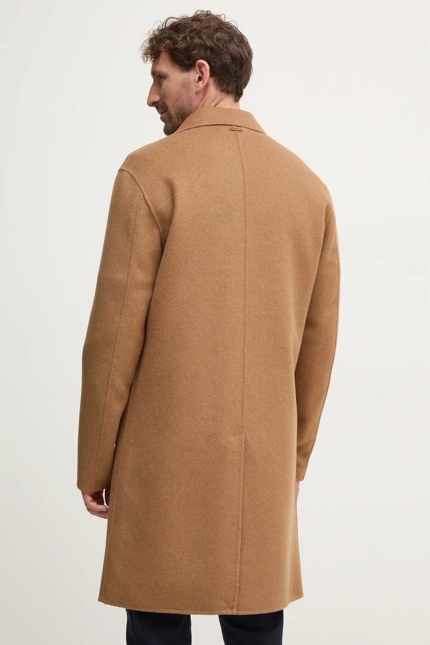 Вовняне пальто Guess колір коричневий перехідне M4BL47.WGJU2 