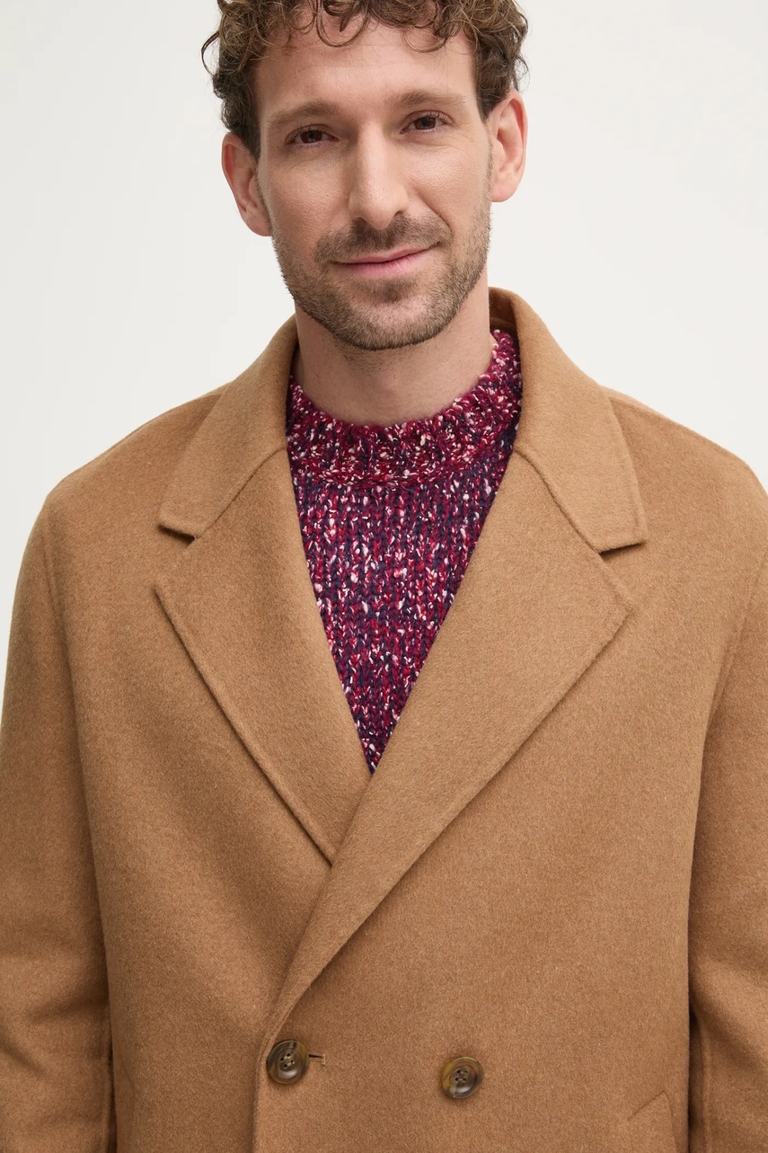 Вовняне пальто Guess колір коричневий перехідне M4BL47.WGJU2 