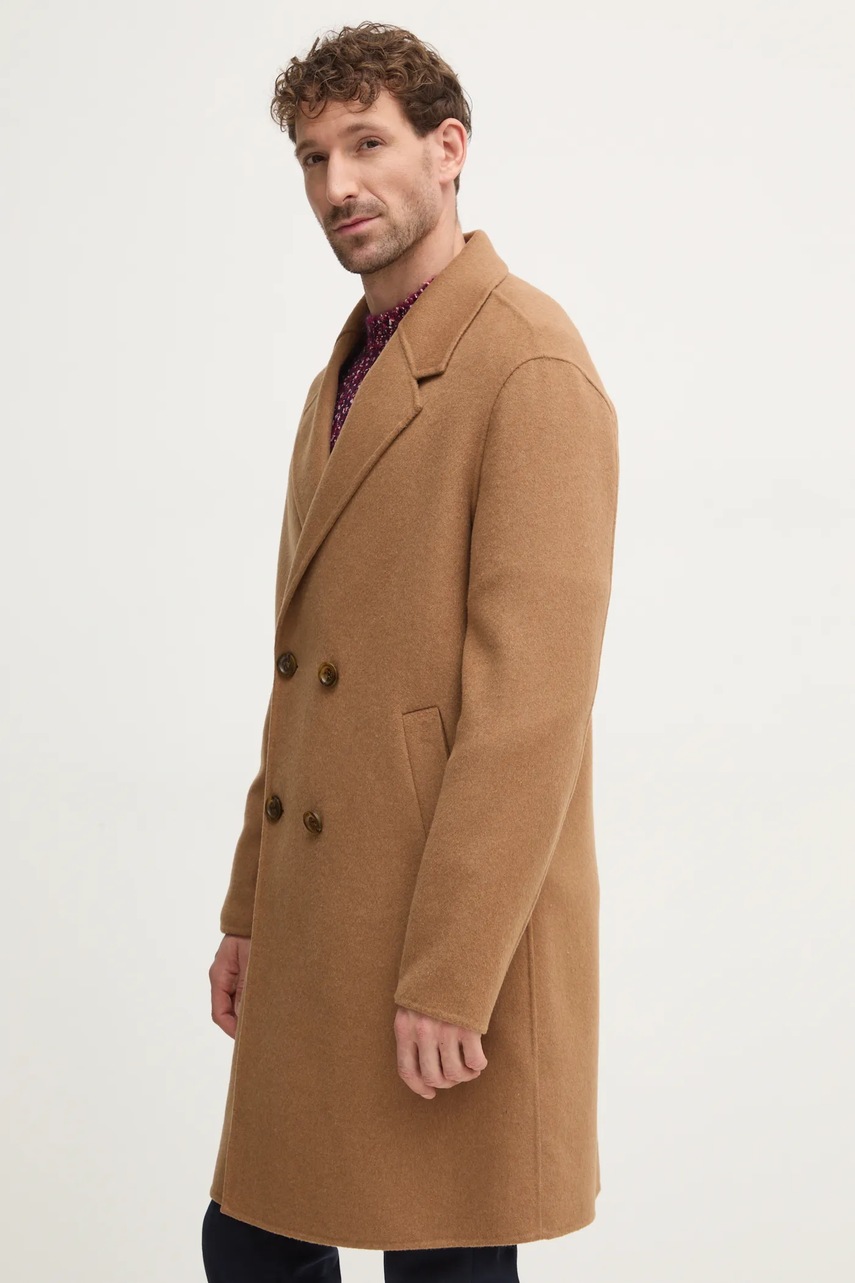 Вовняне пальто Guess колір коричневий перехідне M4BL47.WGJU2 