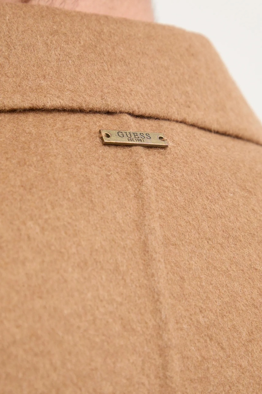 Вовняне пальто Guess колір коричневий перехідне M4BL47.WGJU2 