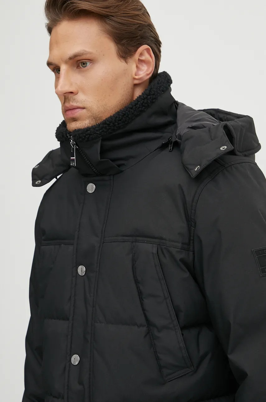 Μπουφάν Tommy Hilfiger χρώμα: μαύρο, MW0MW36593 φωτογραφία