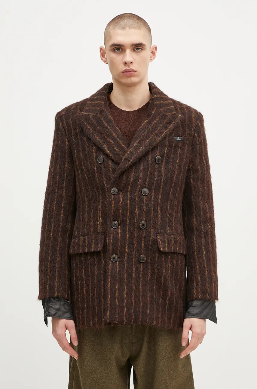 Martine Rose palton de lână Double Breasted Short Coat