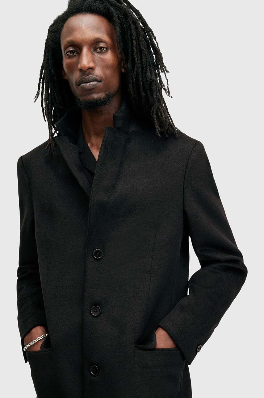 Kabát s prímesou vlny AllSaints HAL COAT