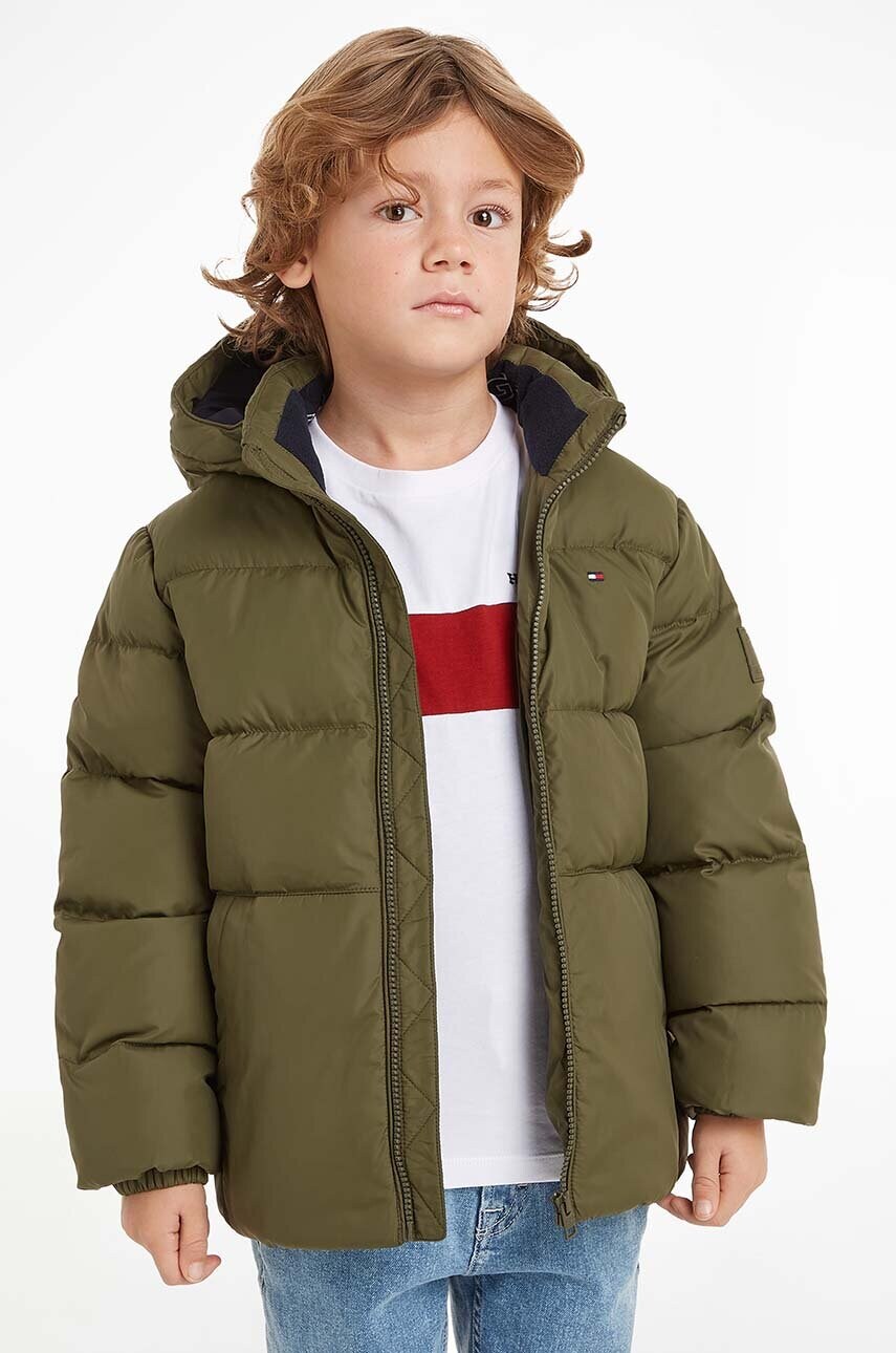

Детско яке Tommy Hilfiger в зелено KB0KB08341, Зелен