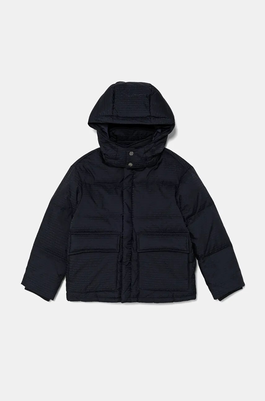 Emporio Armani geaca de puf pentru copii culoarea albastru marin, 6D4BJC 4NJKZ