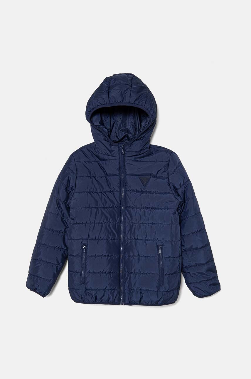 Levně Dětská bunda Guess modrá barva, H4BJ10 WCFM0