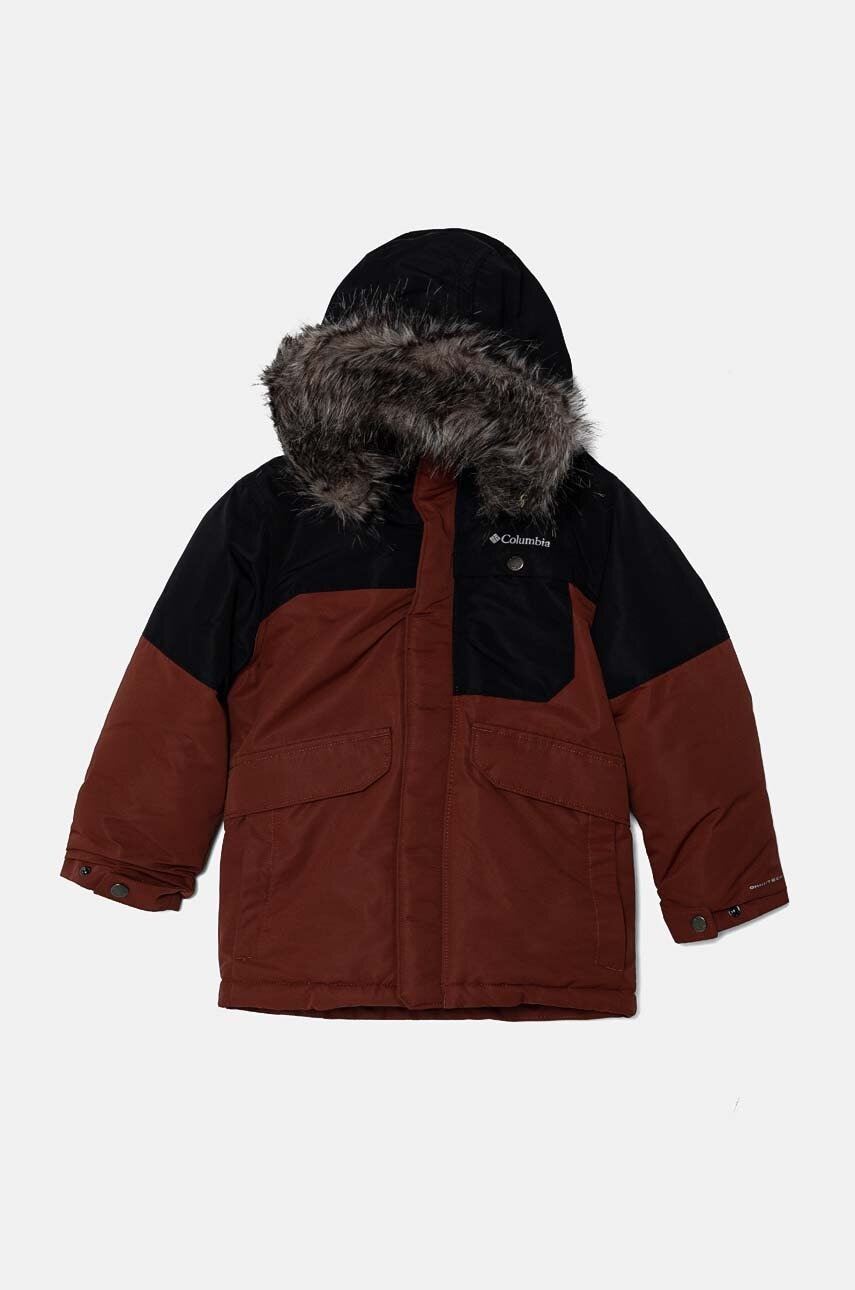 Columbia geaca copii Nordic Strider culoarea bordo, 2090222