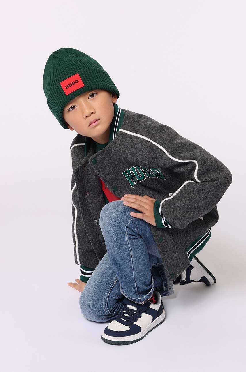 HUGO geaca bomber pentru copii culoarea gri, G00203