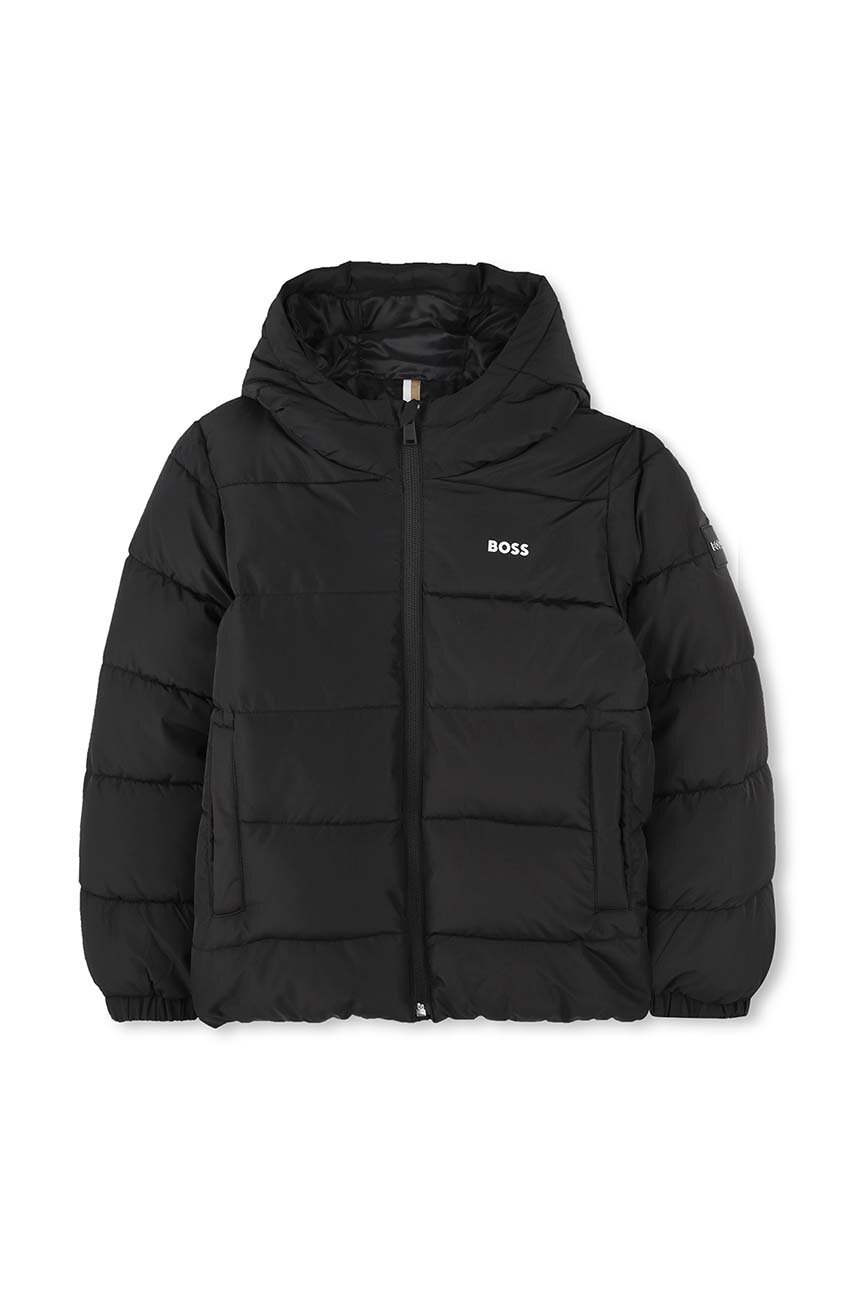 BOSS geaca copii culoarea negru, J51237