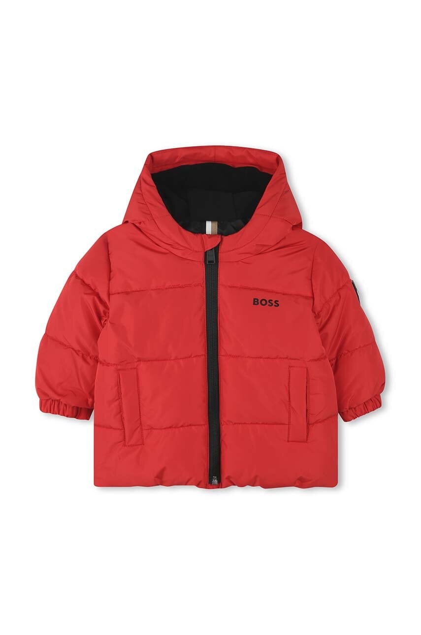BOSS geaca copii culoarea rosu, J51258