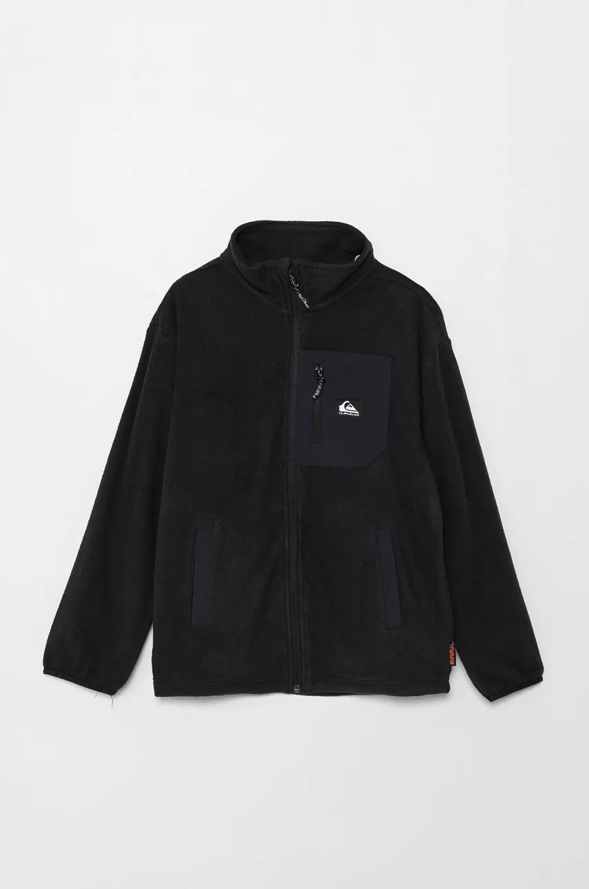 Quiksilver hanorac polar pentru copii ICE FIELDS FZ culoarea negru, modelator, EQBFT03907 Quiksilver hanorac polar pentru copii ICE FIELDS FZ culoarea negru, modelator, EQBFT03907