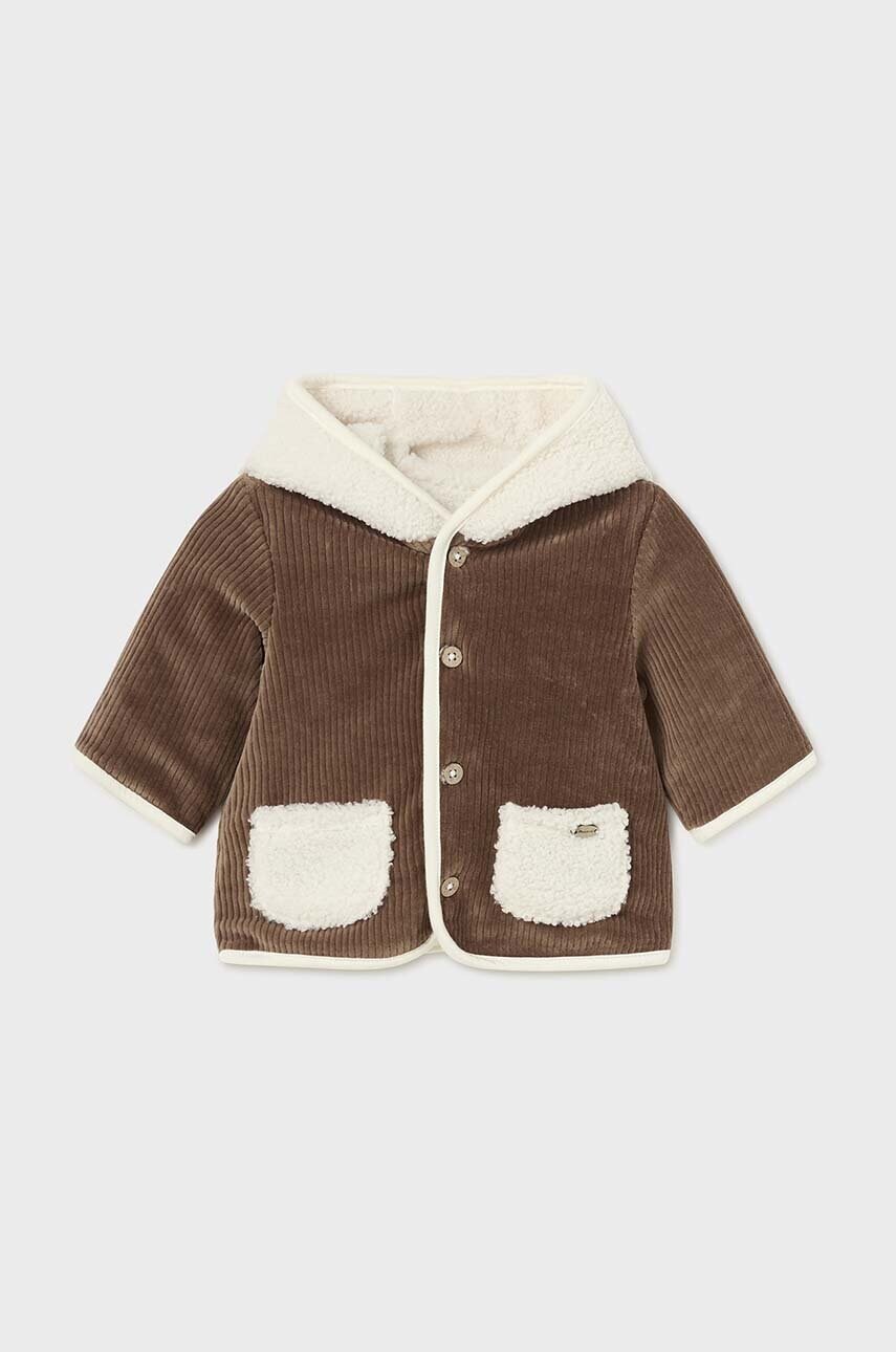Mayoral Newborn geacă reversibilă pentru bebeluși culoarea maro, 2448