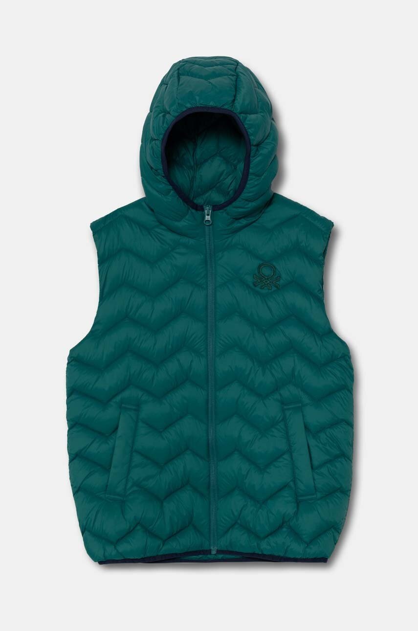 

Детски елек United Colors of Benetton в зелено 2TWDCJ00R, Зелен