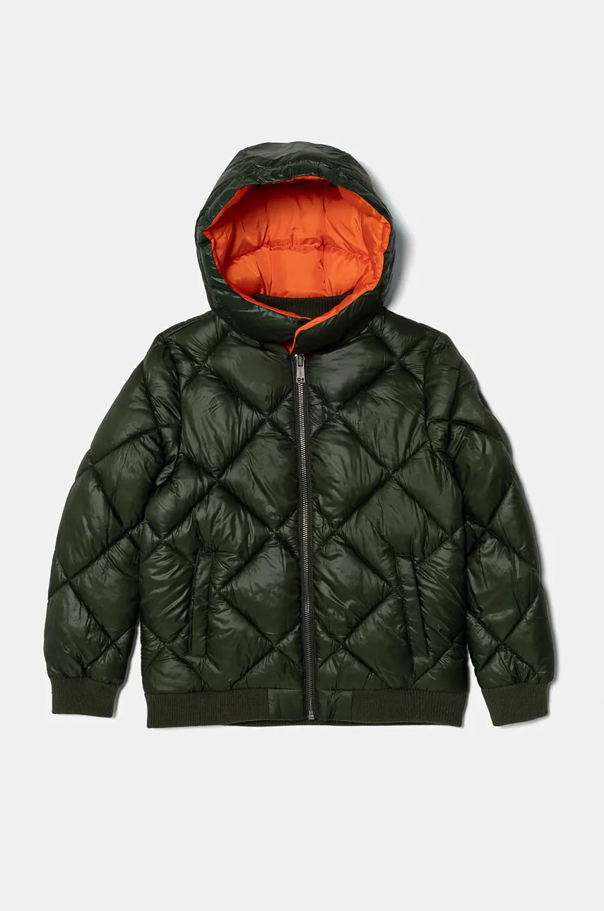 Levně Dětská bomber bunda Guess zelená barva, L4BL00 WEGY0