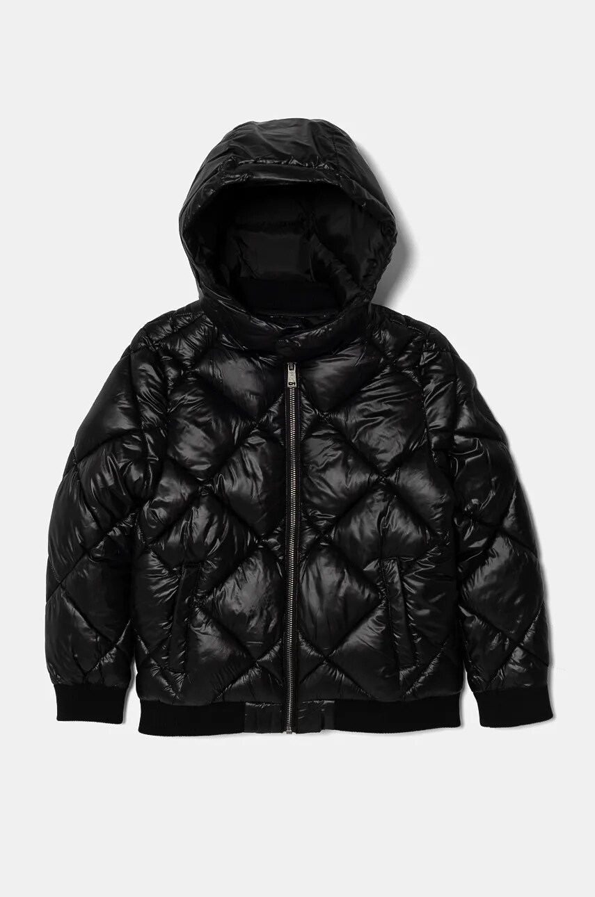 Levně Dětská bomber bunda Guess černá barva, L4BL00 WEGY0