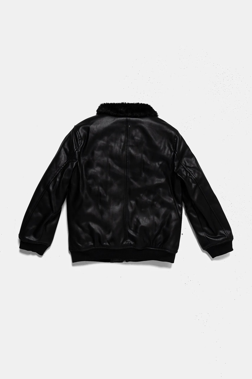Дитяча куртка-бомбер Guess колір чорний L4BL07 WGSM0 Дитяча куртка-бомбер Guess колір чорний L4BL07 WGSM0