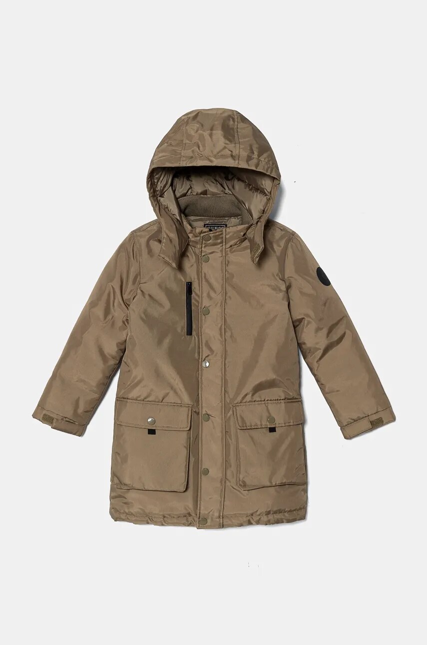 Levně Dětská bunda Guess zelená barva, L4BL15 WDH90
