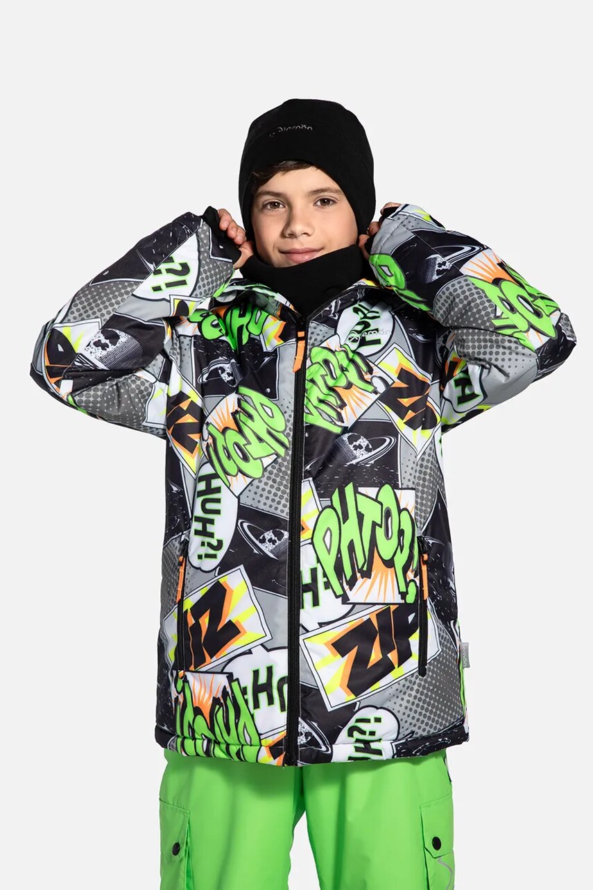 Lemon Explore geaca de schi pentru copii culoarea gri, OUTERWEAR SNOW&SKI BOY