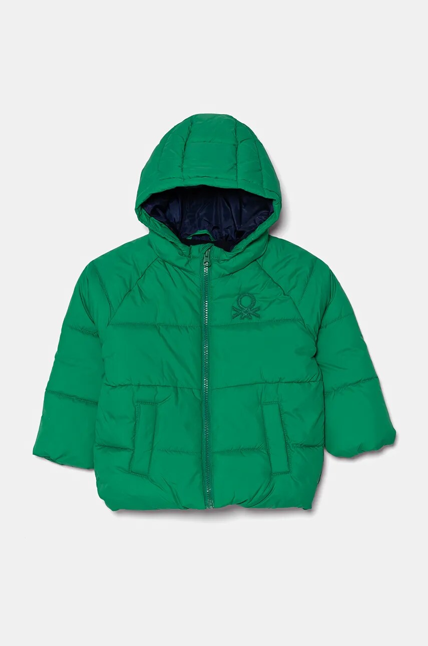 United Colors of Benetton geaca copii culoarea verde, 2WU0GN02W