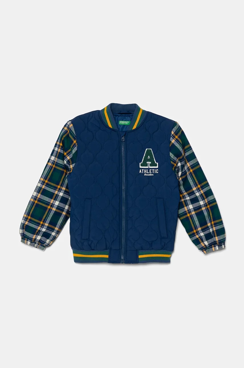 United Colors of Benetton geaca copii culoarea albastru marin, 240XGN02U