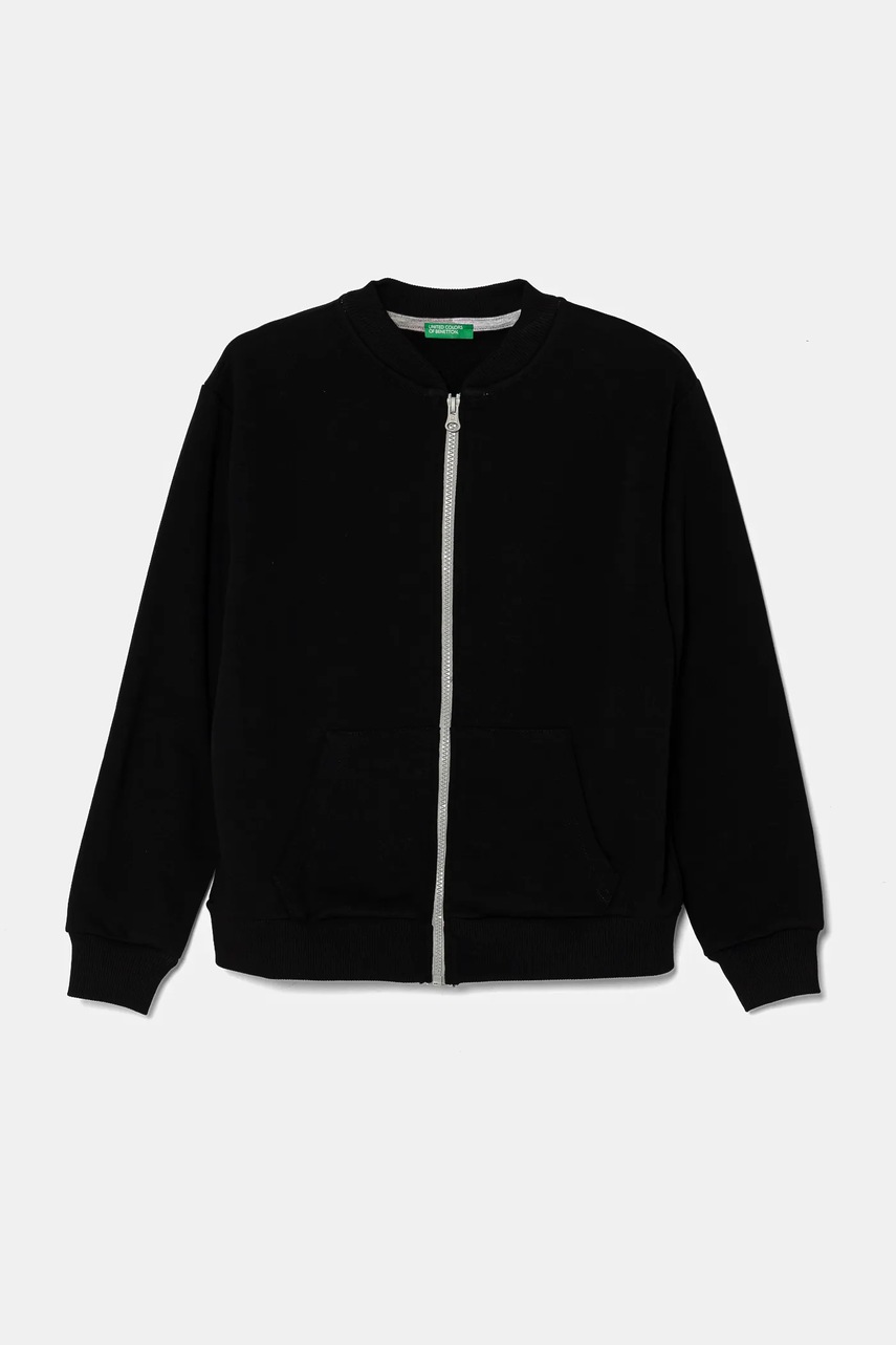 Дитяча кофта United Colors of Benetton колір чорний меланж 3PANC504M