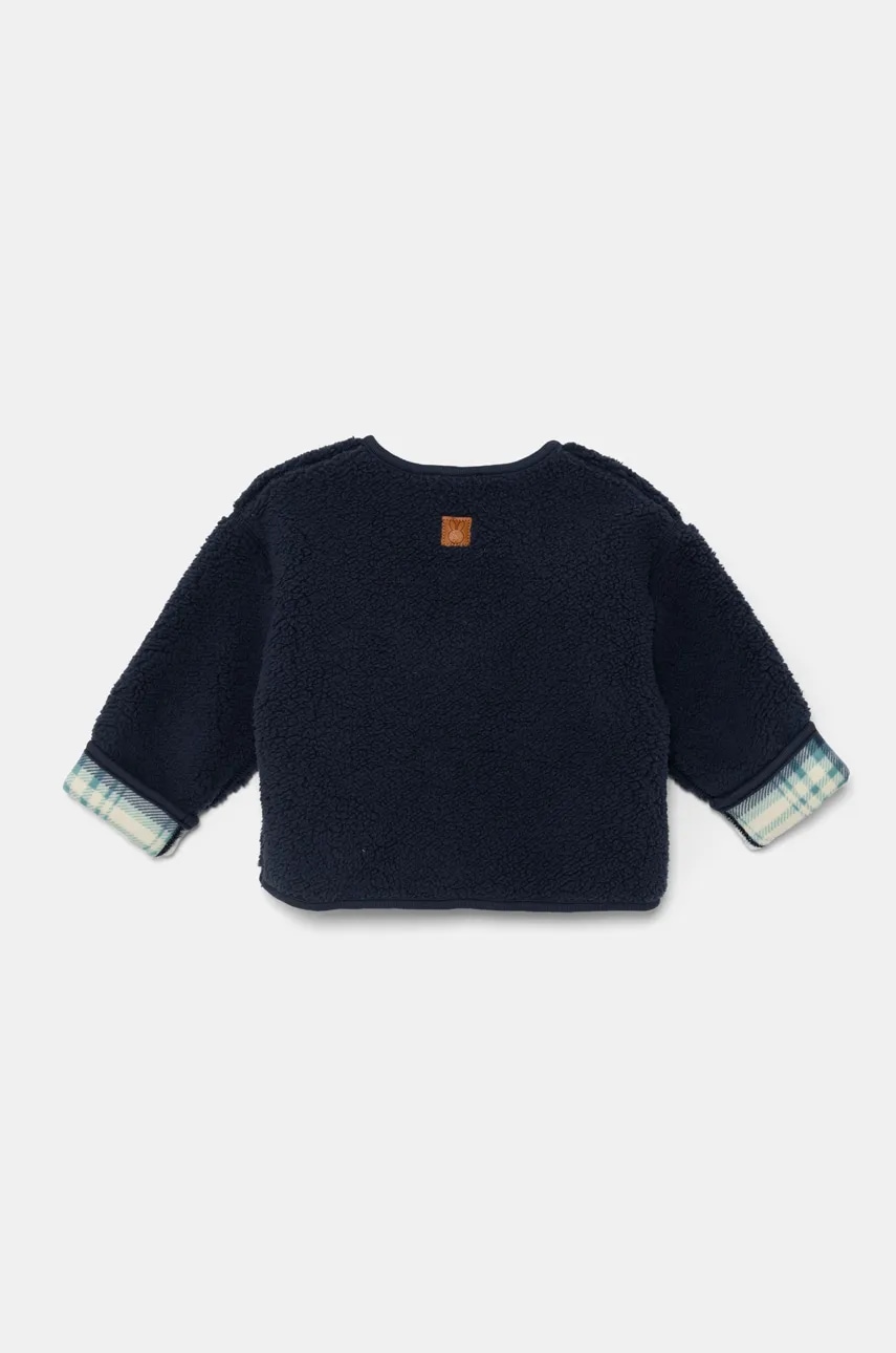 Кофта для младенцев United Colors of Benetton цвет синий однотонная 3EKNA501G Кофта для младенцев United Colors of Benetton цвет синий однотонная 3EKNA501G