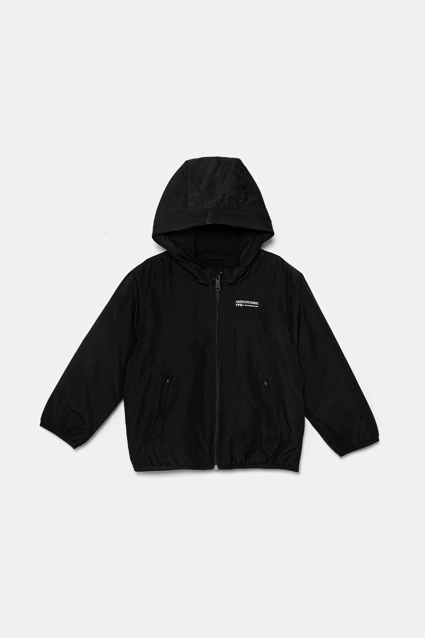 Levně Dětská bunda Abercrombie & Fitch černá barva, KI232-4019