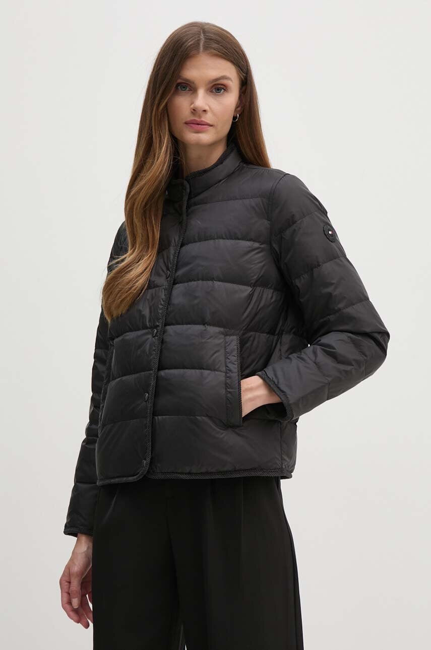 

Пухено яке Tommy Hilfiger в черно зимен модел WW0WW42377, Черен