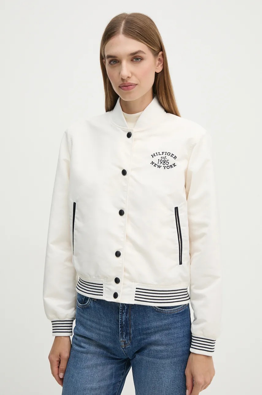 

Яке бомбър Tommy Hilfiger в бяло преходен модел WW0WW43320, Бял