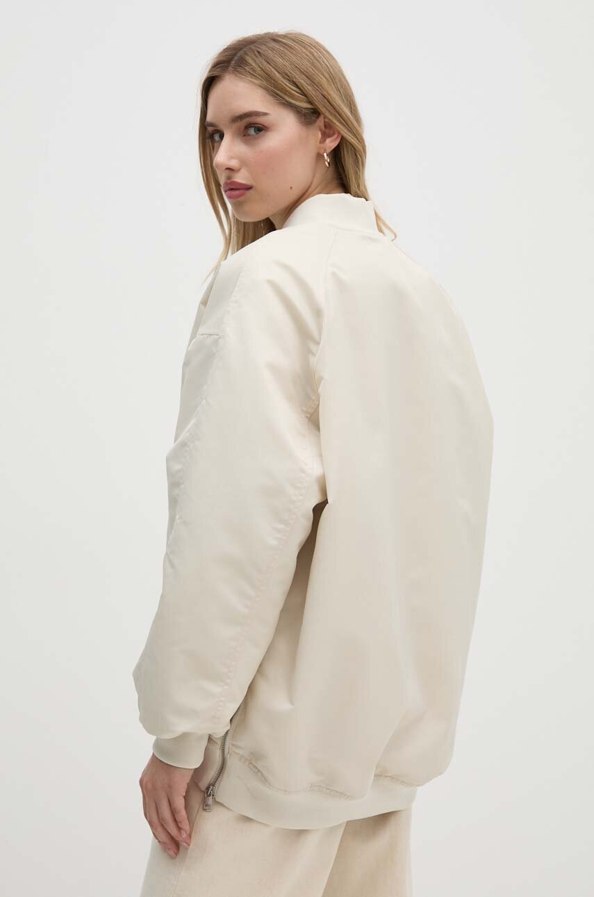Calvin Klein Jeans bomber dzseki női, bézs, átmeneti, oversize, J20J223874 termék 2. képe