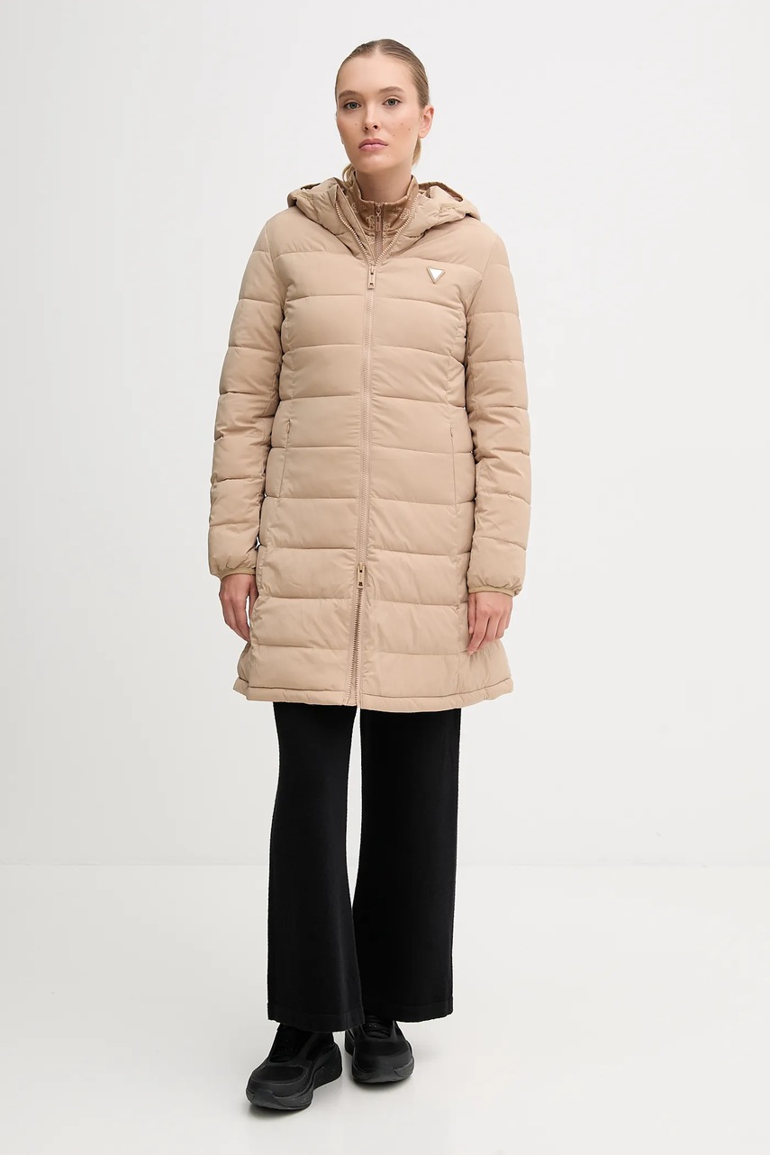 Levně Bunda Guess NEW ALETA dámská, černá barva, zimní, V4YL05 WF3X0