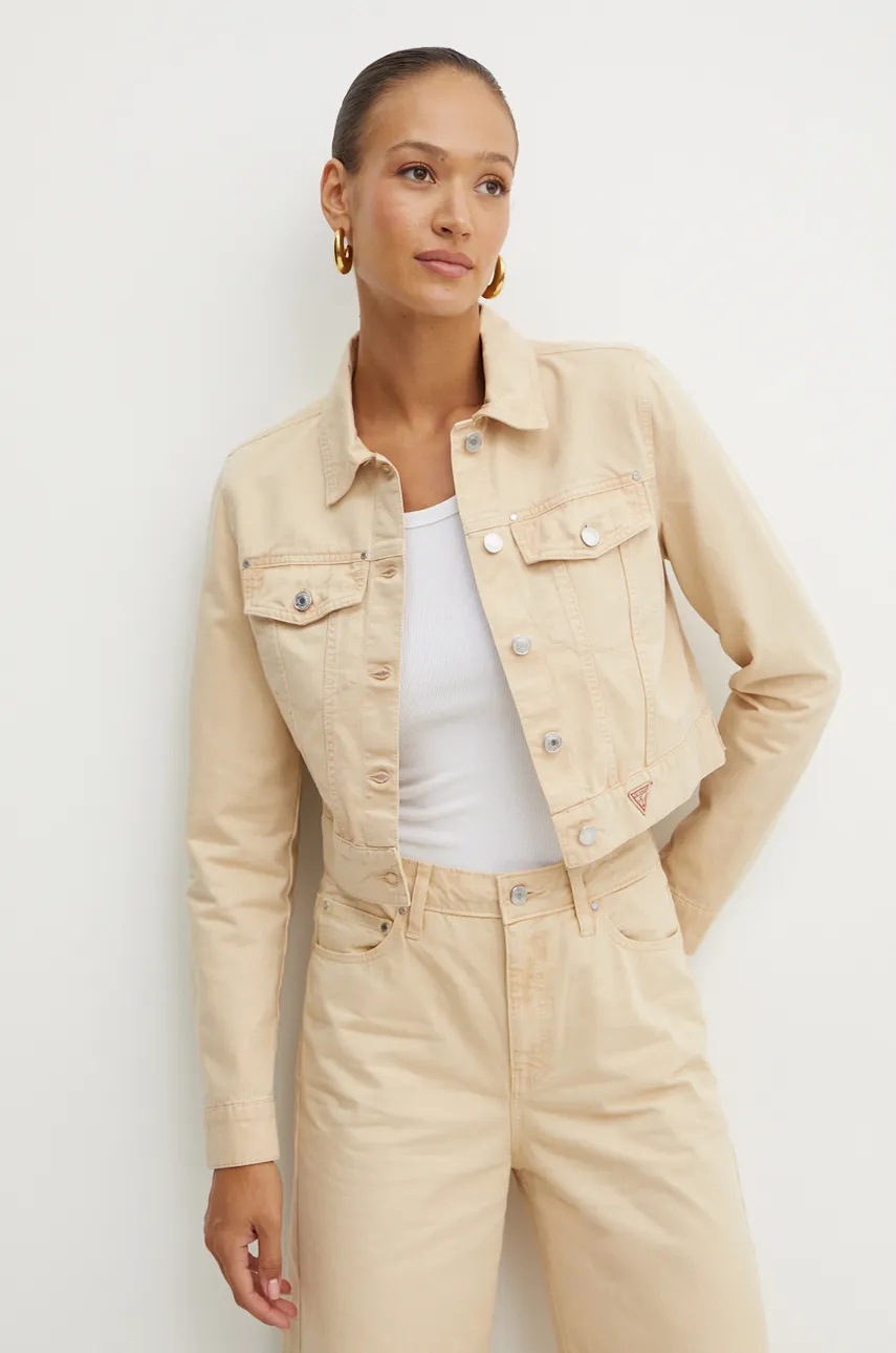 

Дънково яке Guess OLIVIA в бежово преходен модел W4YN58 WGC6A, Бежов