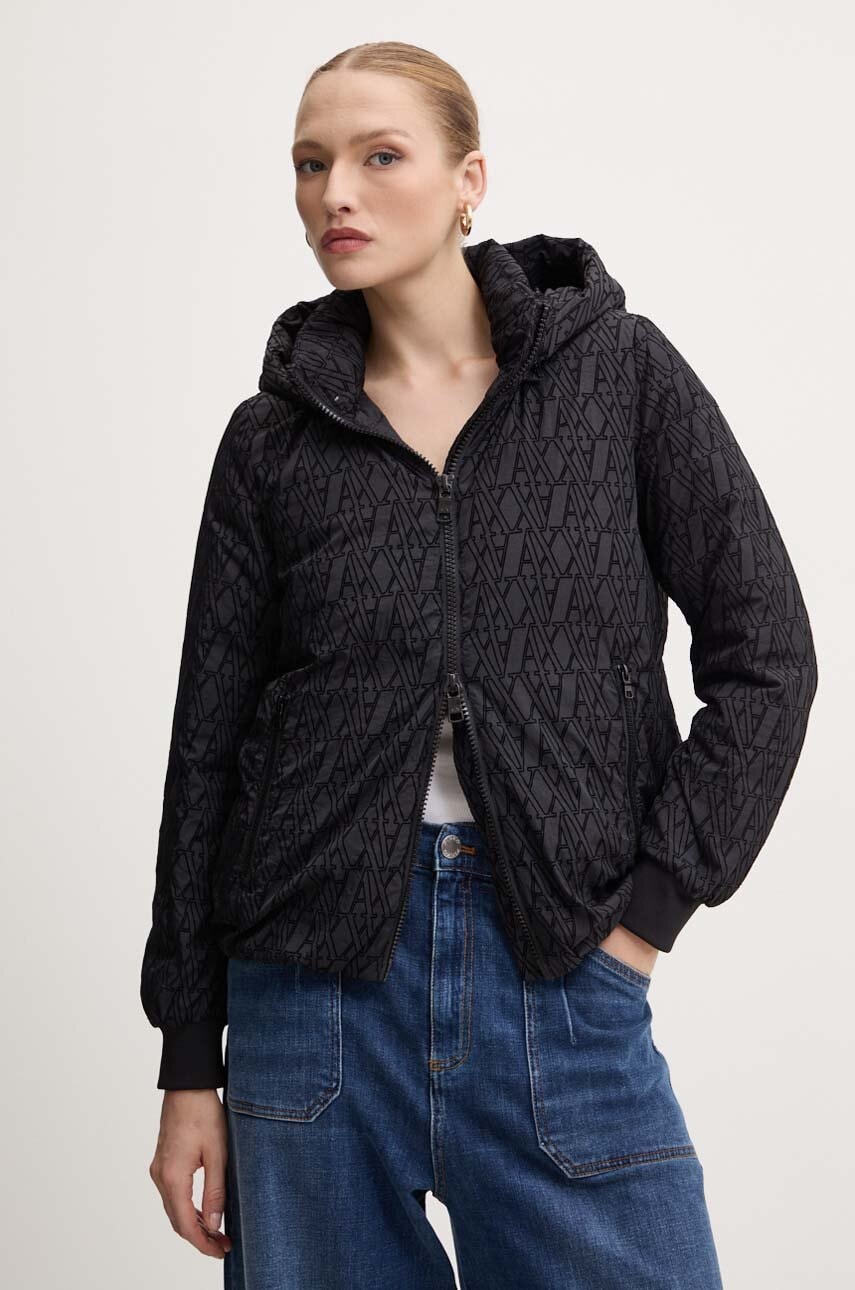 Armani Exchange geaca femei, culoarea negru, de iarna, 6DYB07 YN2UZ