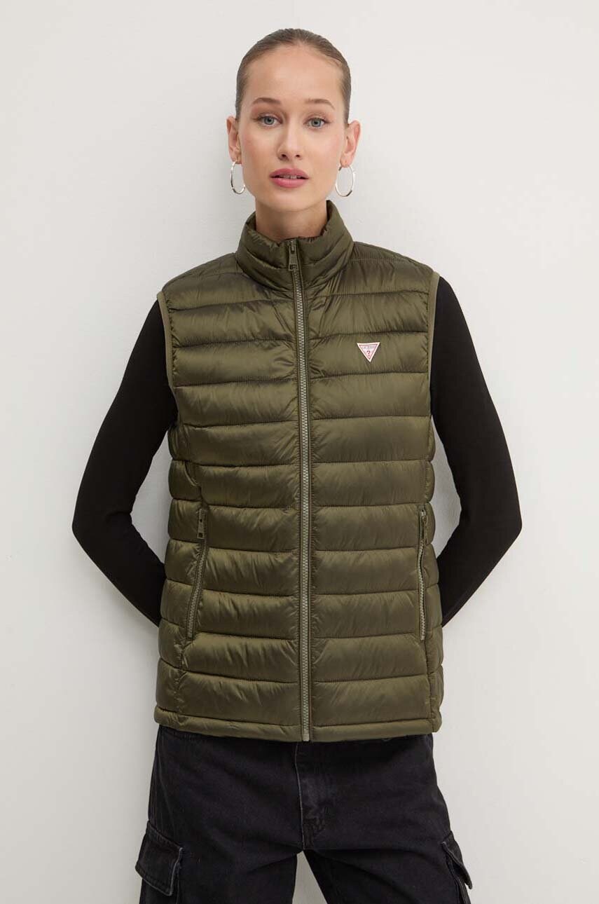 Levně Vesta Guess Jeans zelená barva, W4YN11 WG922