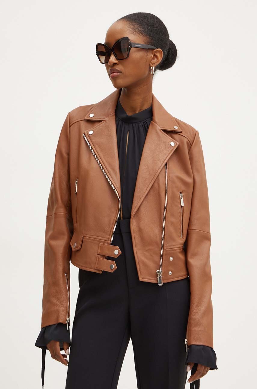 

Кожено яке Pinko в кафяво преходен модел 103901 Y6WL, Кафяв