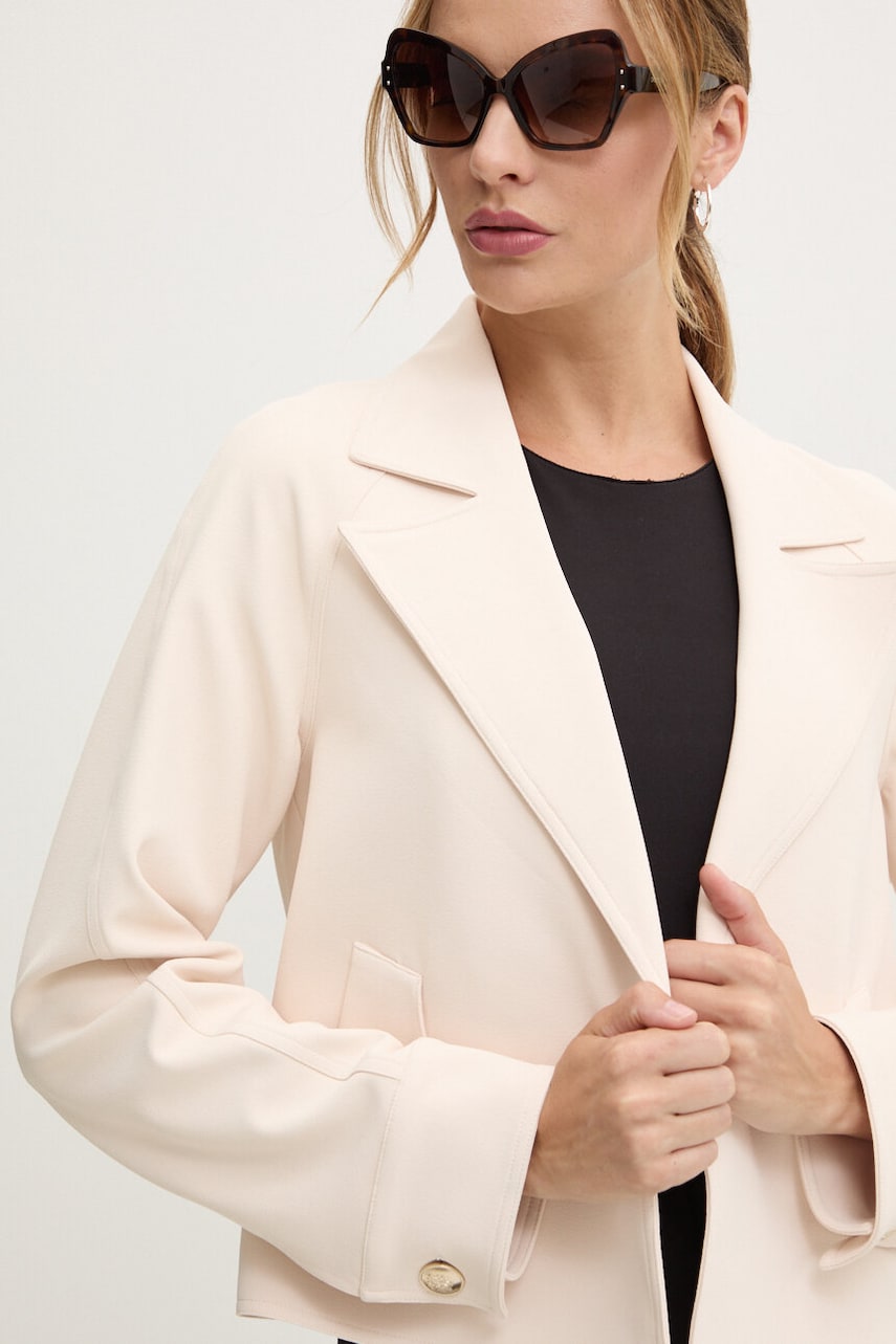 Levně Bunda Marciano Guess JENNY dámská, béžová barva, přechodná, 4YGL03 9373Z