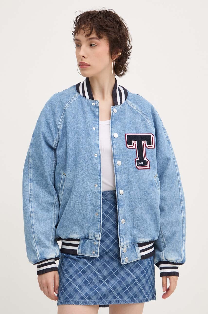 Tommy Jeans jachetă bomber din denim de tranziție, DW0DW18202
