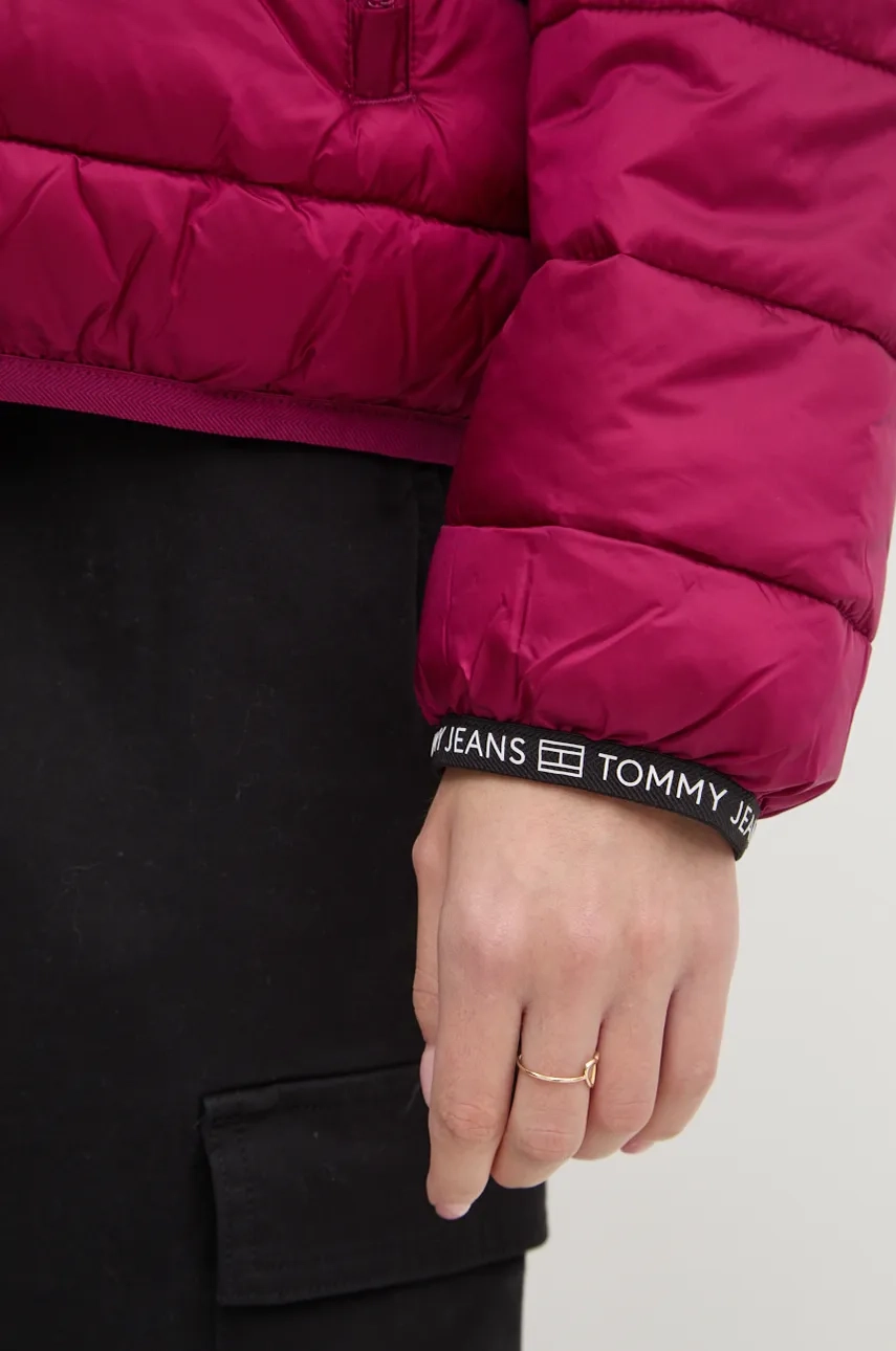 Jakna Tommy Jeans ženska, Vijolična Barva, DW0DW18308