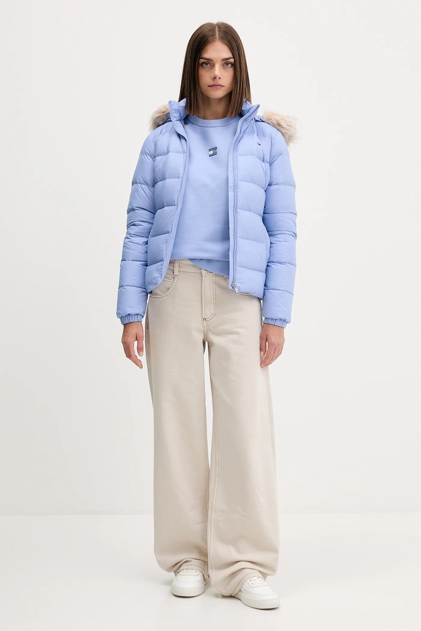 Пуховая куртка Tommy Jeans цвет бежевый  DW0DW18312