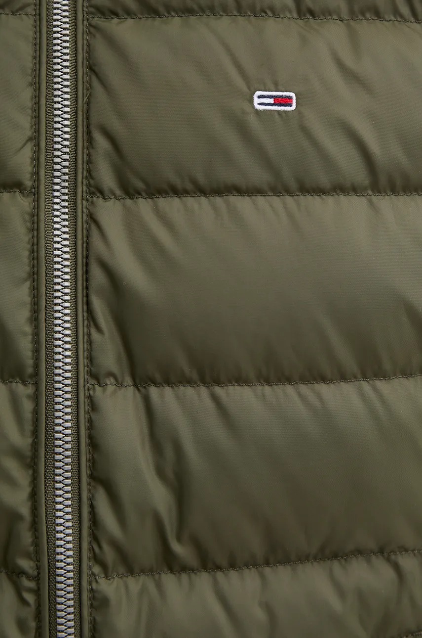 Пухова куртка Tommy Jeans жіноча колір зелений зимова DW0DW18312 