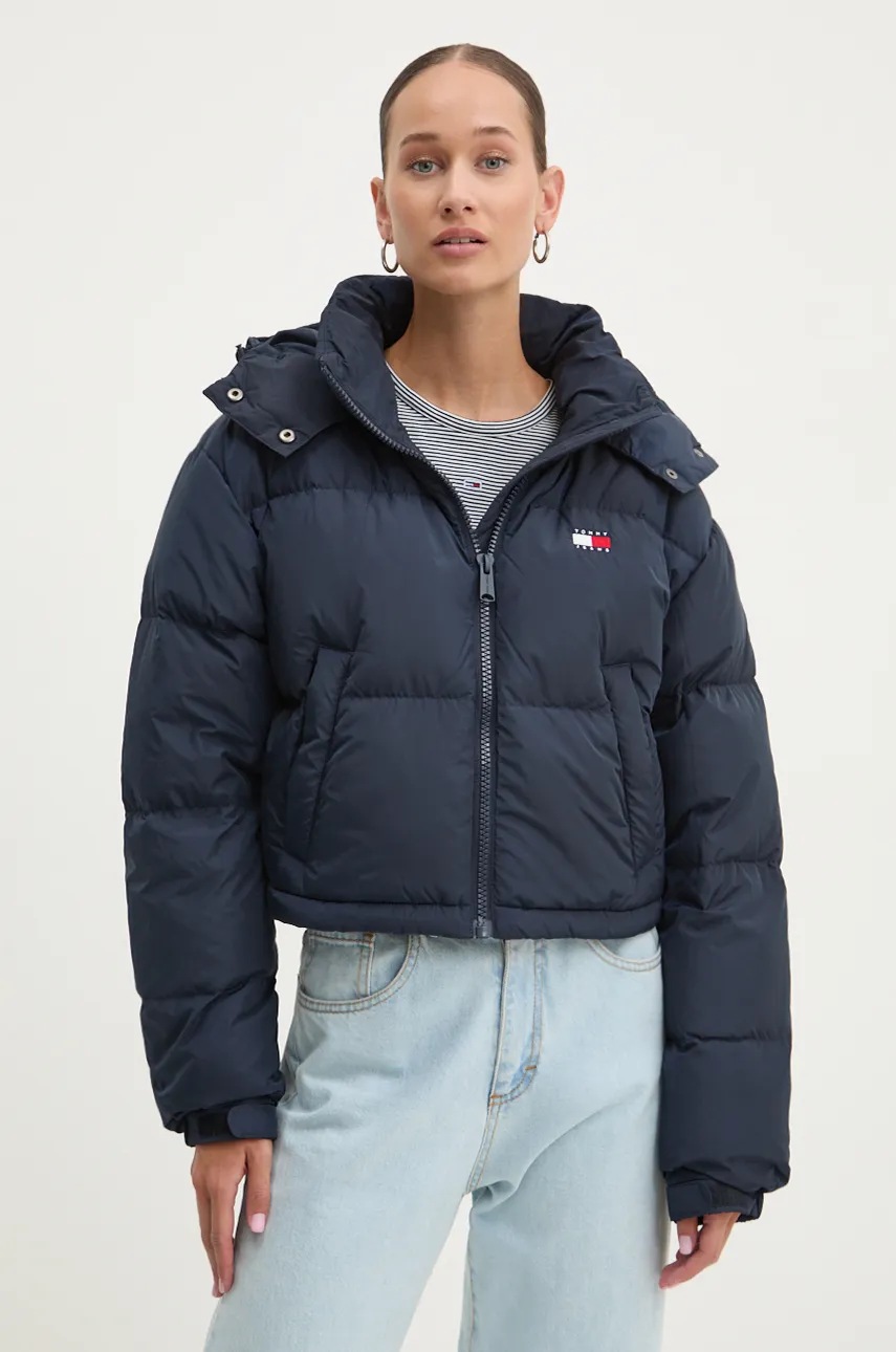 

Пухено яке Tommy Jeans в тъмносиньо зимен модел DW0DW18609, Тъмносин